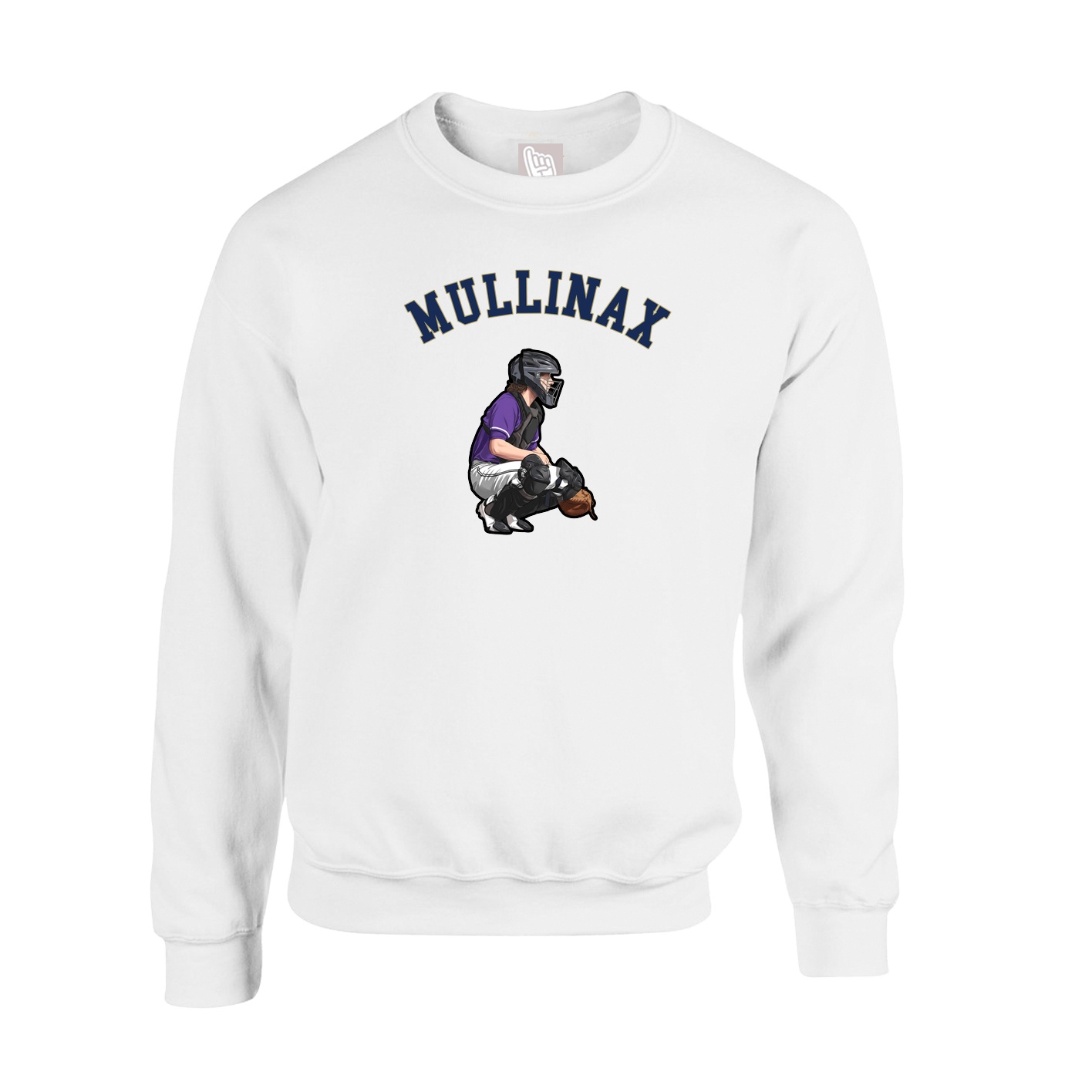 Fleece Crew — Shirsey Arch in White