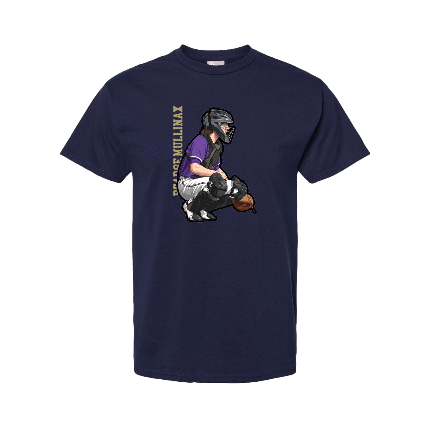Youth Tee — Name Vertical in Navy