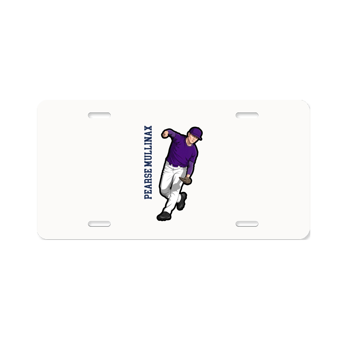 License Plate — Name Vertical in Classic