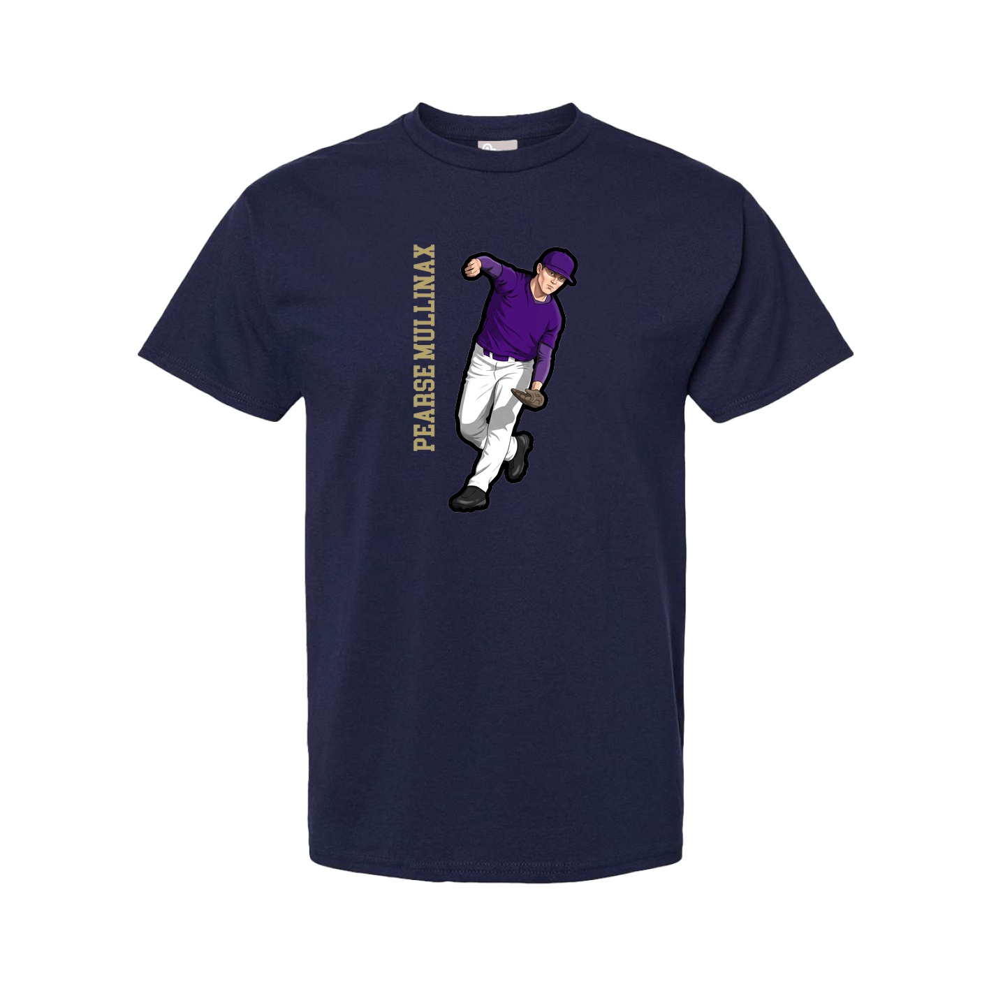 Youth Tee — Name Vertical in Navy