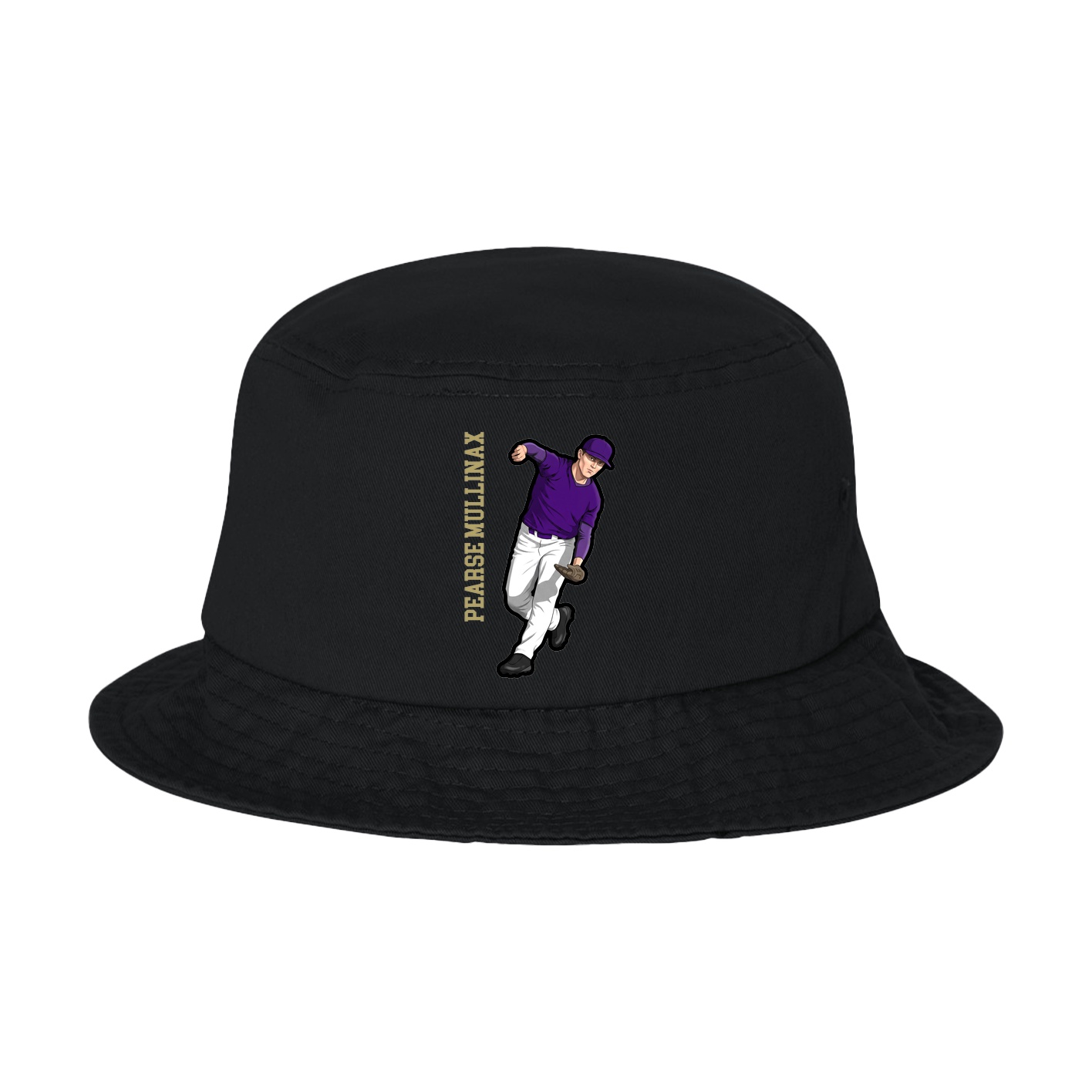 Bucket Cap — Name Vertical in Black