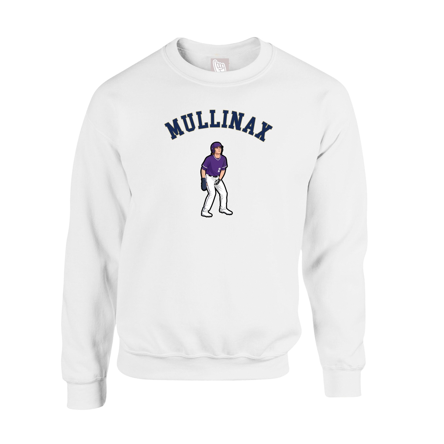 Fleece Crew — Shirsey Arch in White