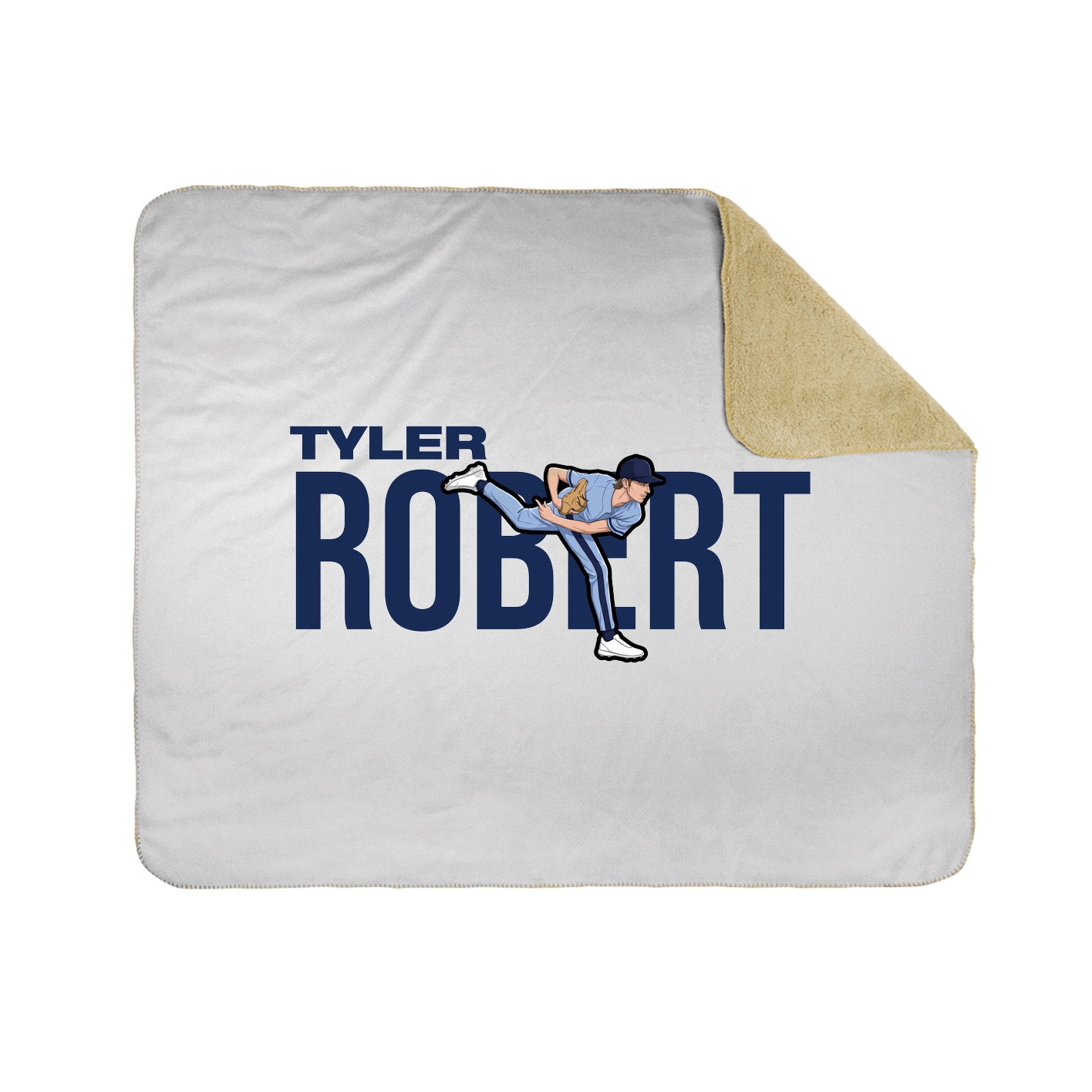 Throw Blanket — Player Name in White