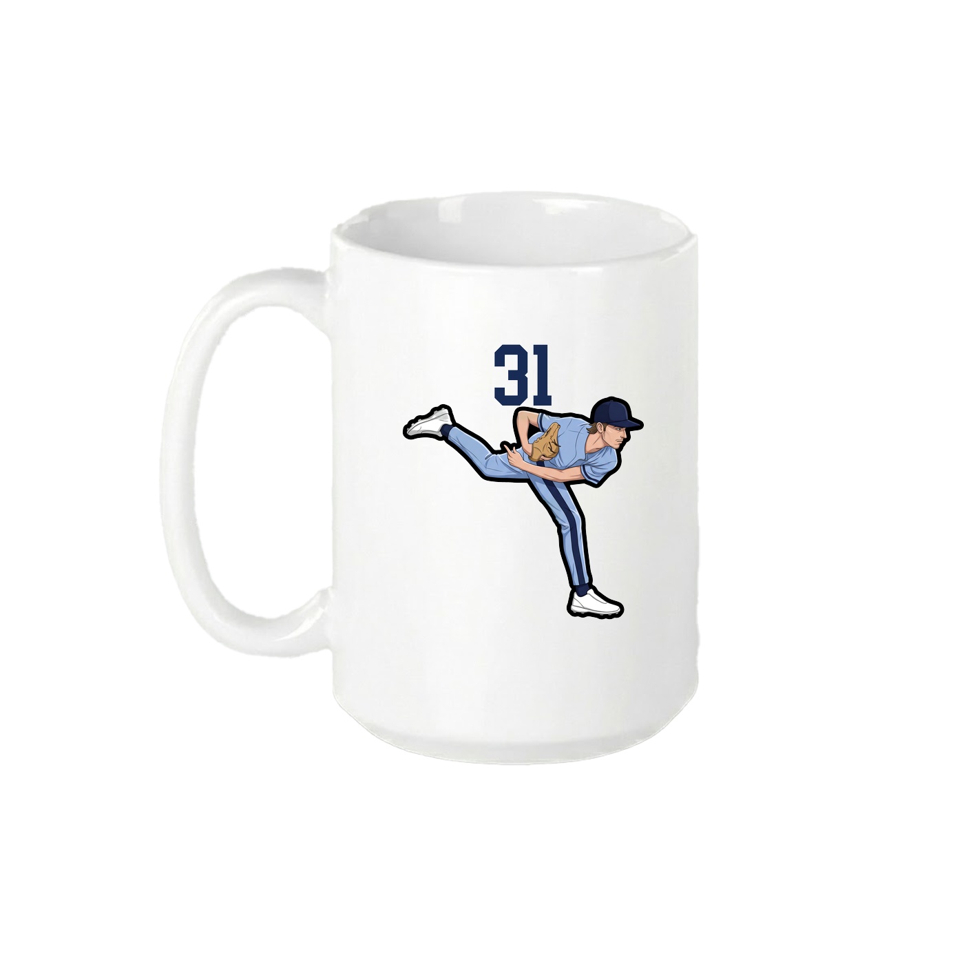 15oz Coffee Mug — Number Top in White