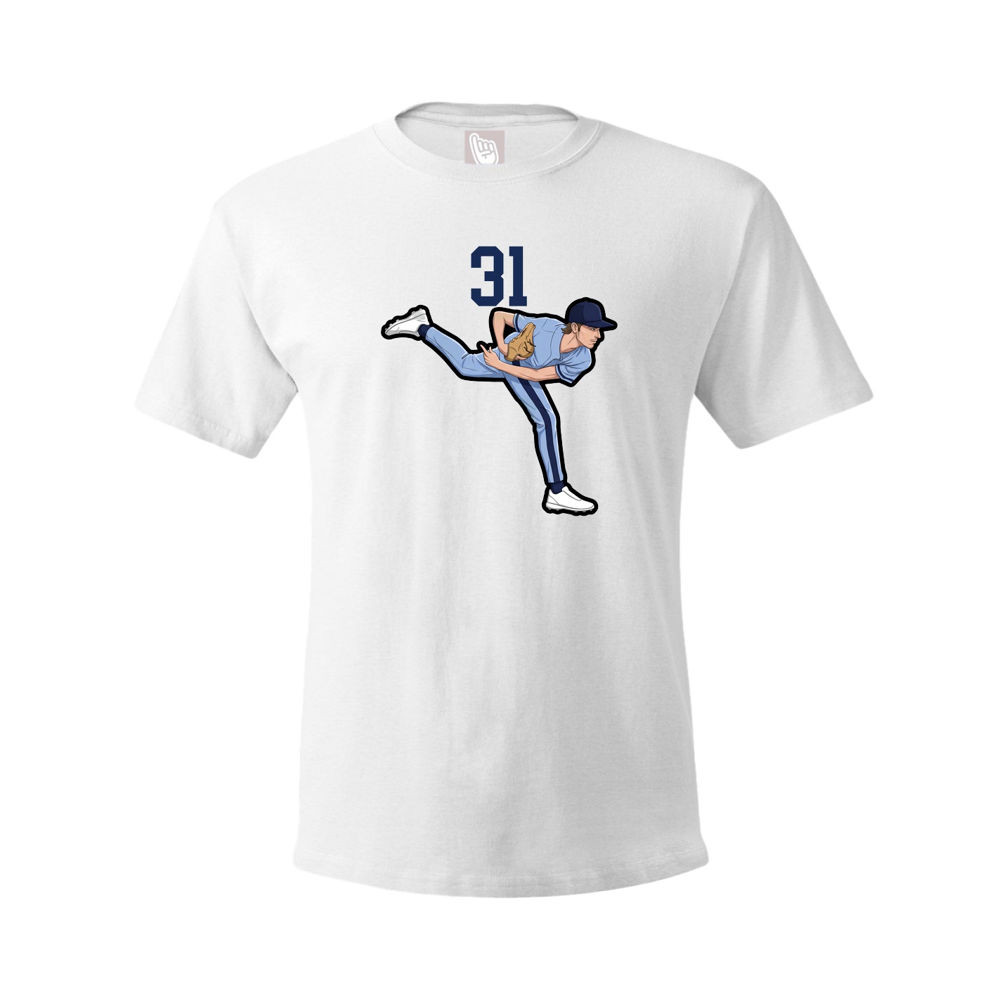 Youth Tee — Number Top in White