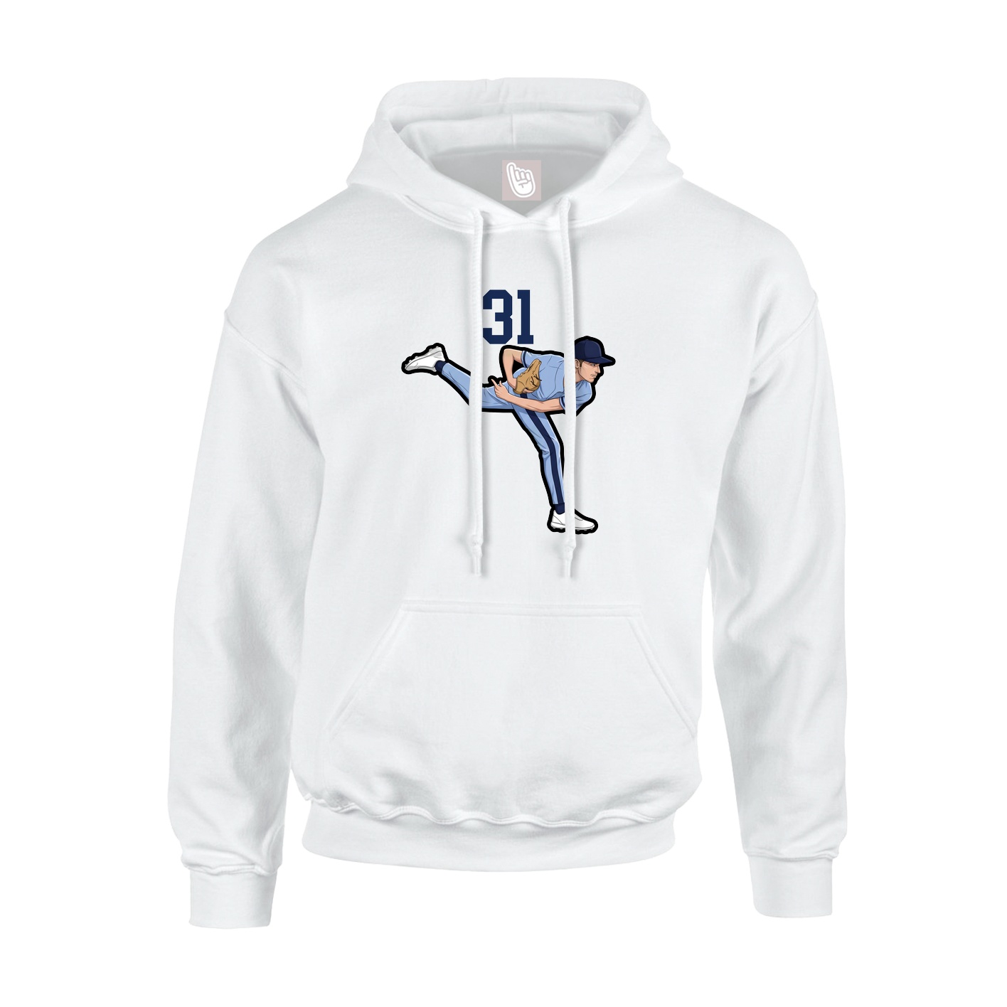 Hoodie — Number Top in White