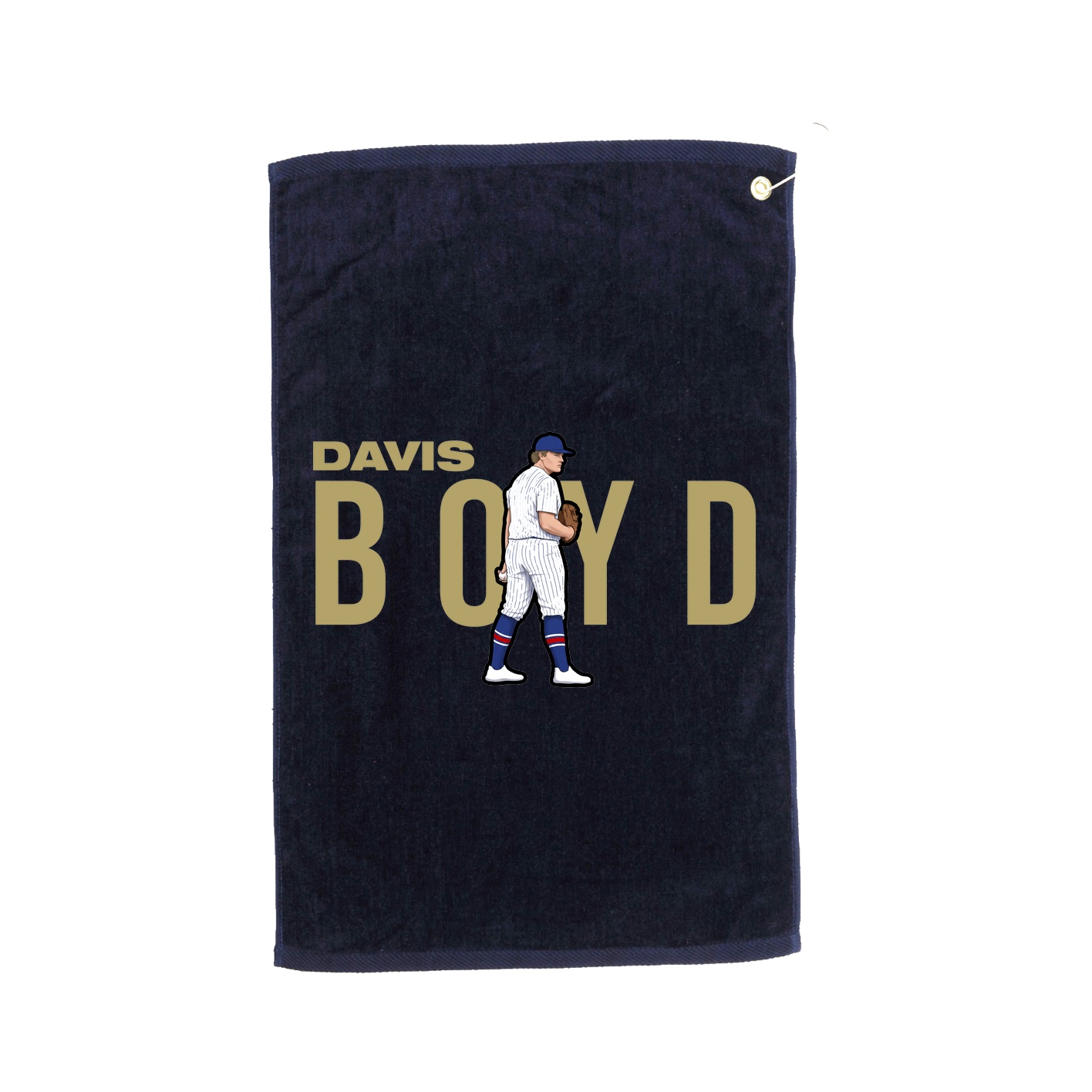 Golf Towel — Player Name in Navy