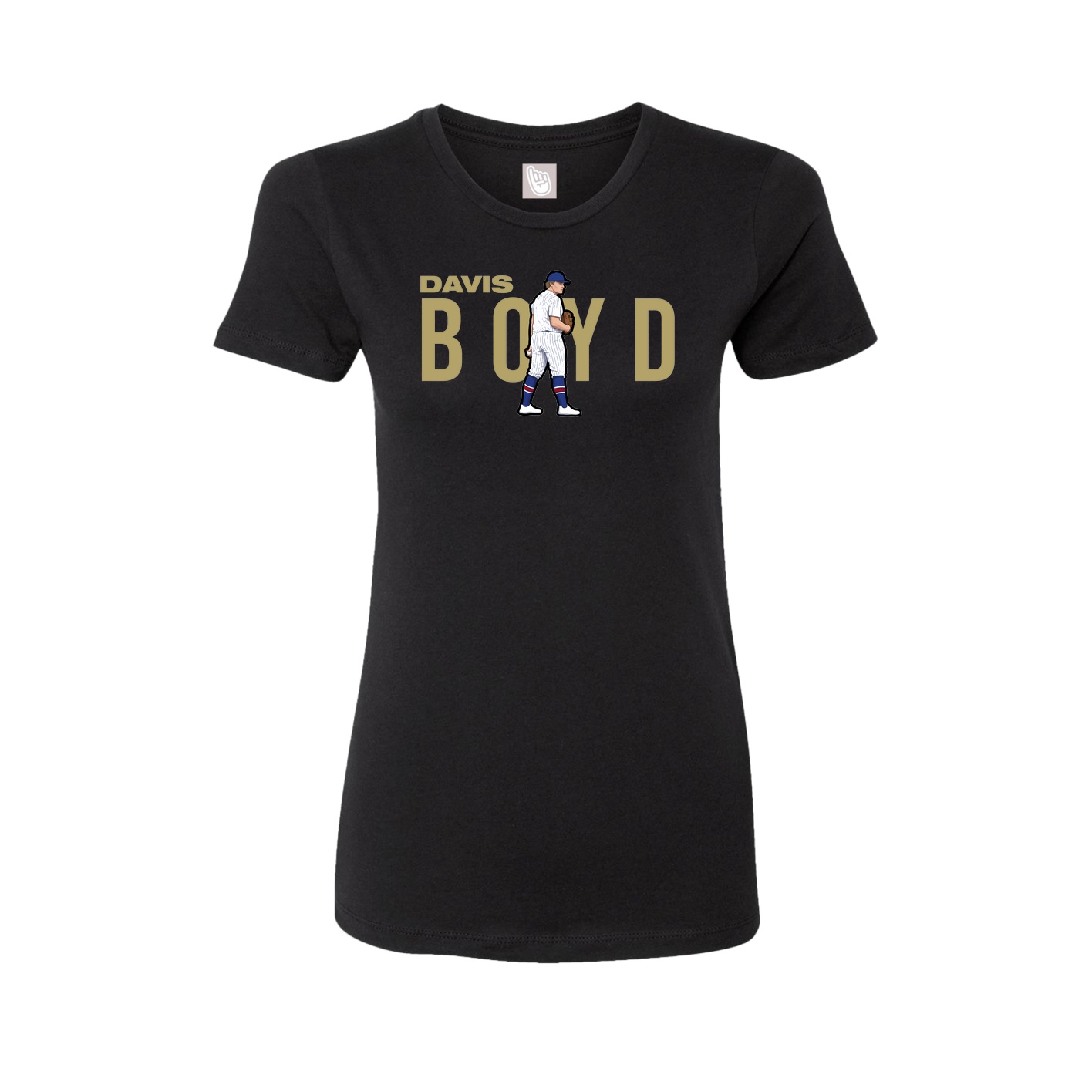 Fitted Women's Tee — Player Name in Black