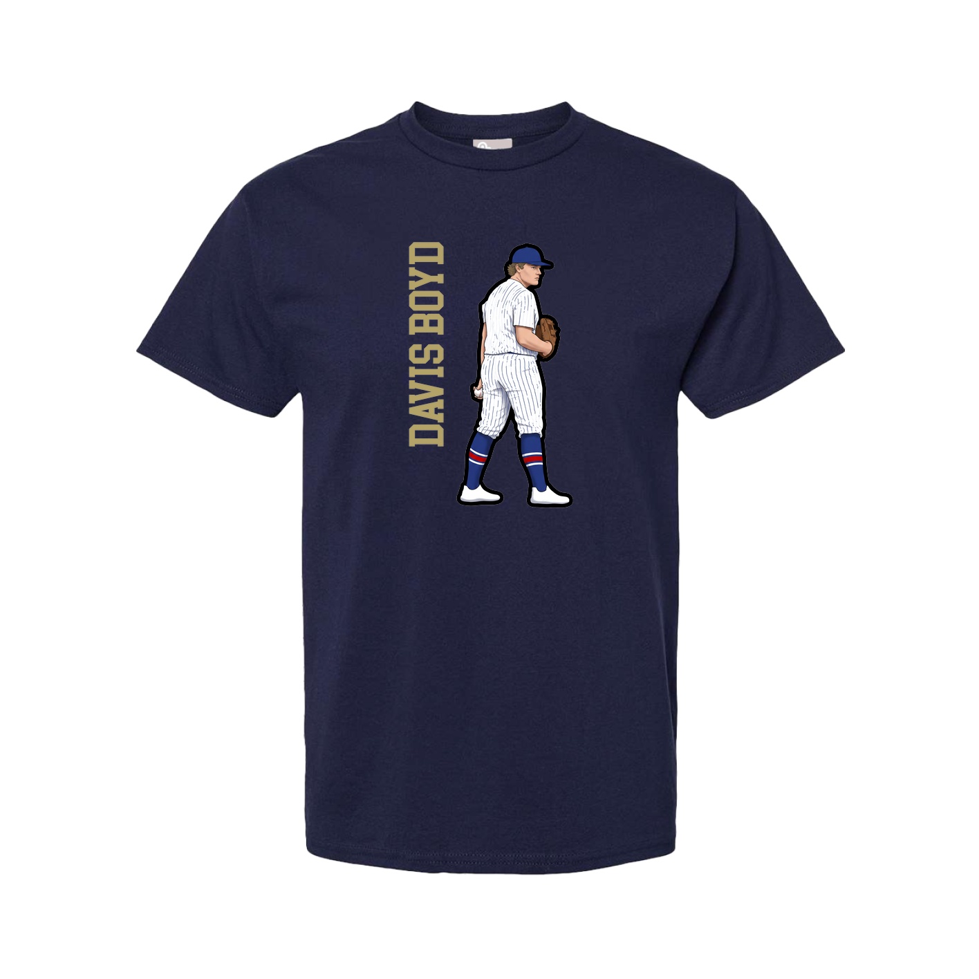 Youth Tee — Name Vertical in Navy