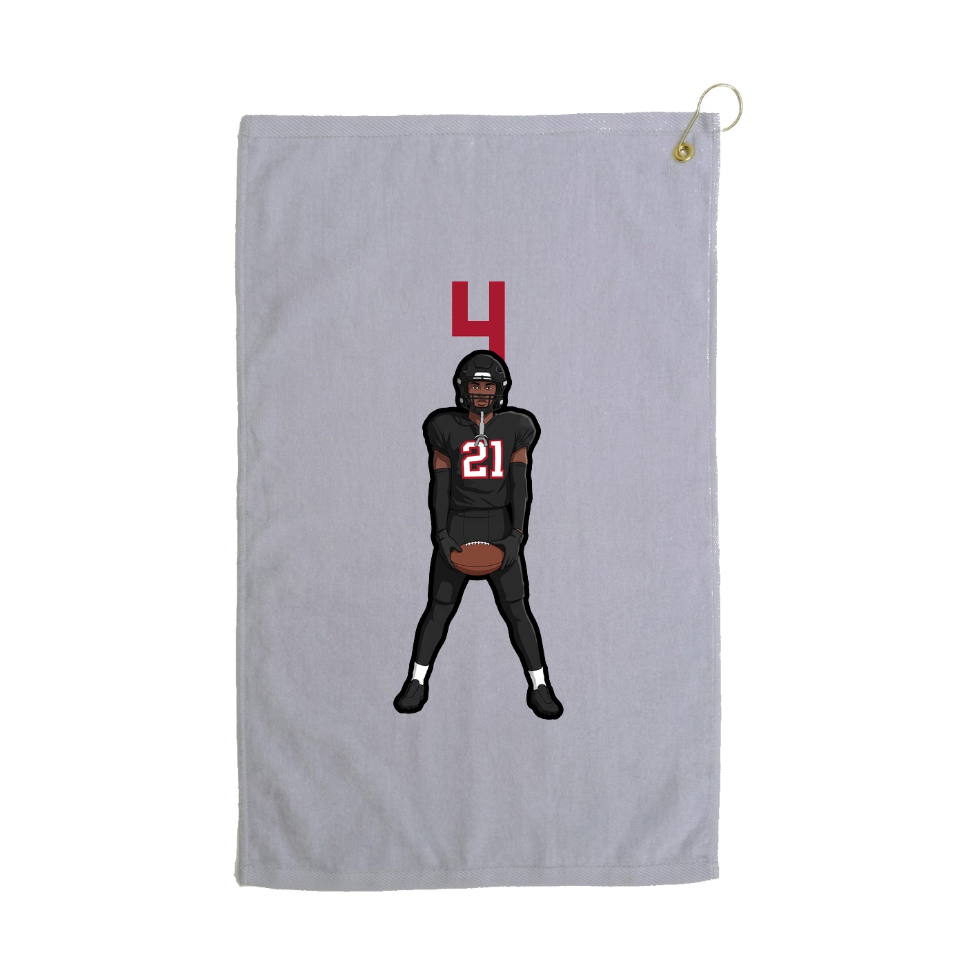 Golf Towel — Number Top in Grey