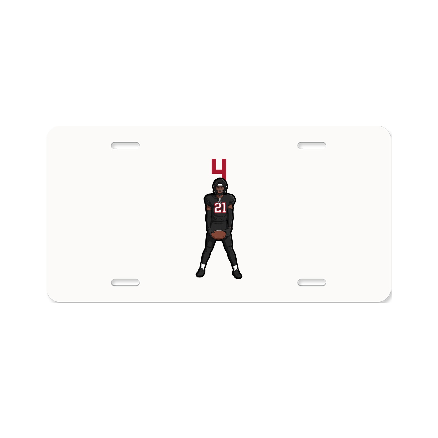 License Plate — Number Top in Classic