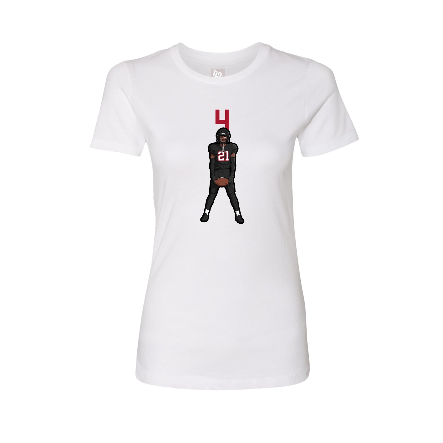 Fitted Women's Tee — Number Top in White