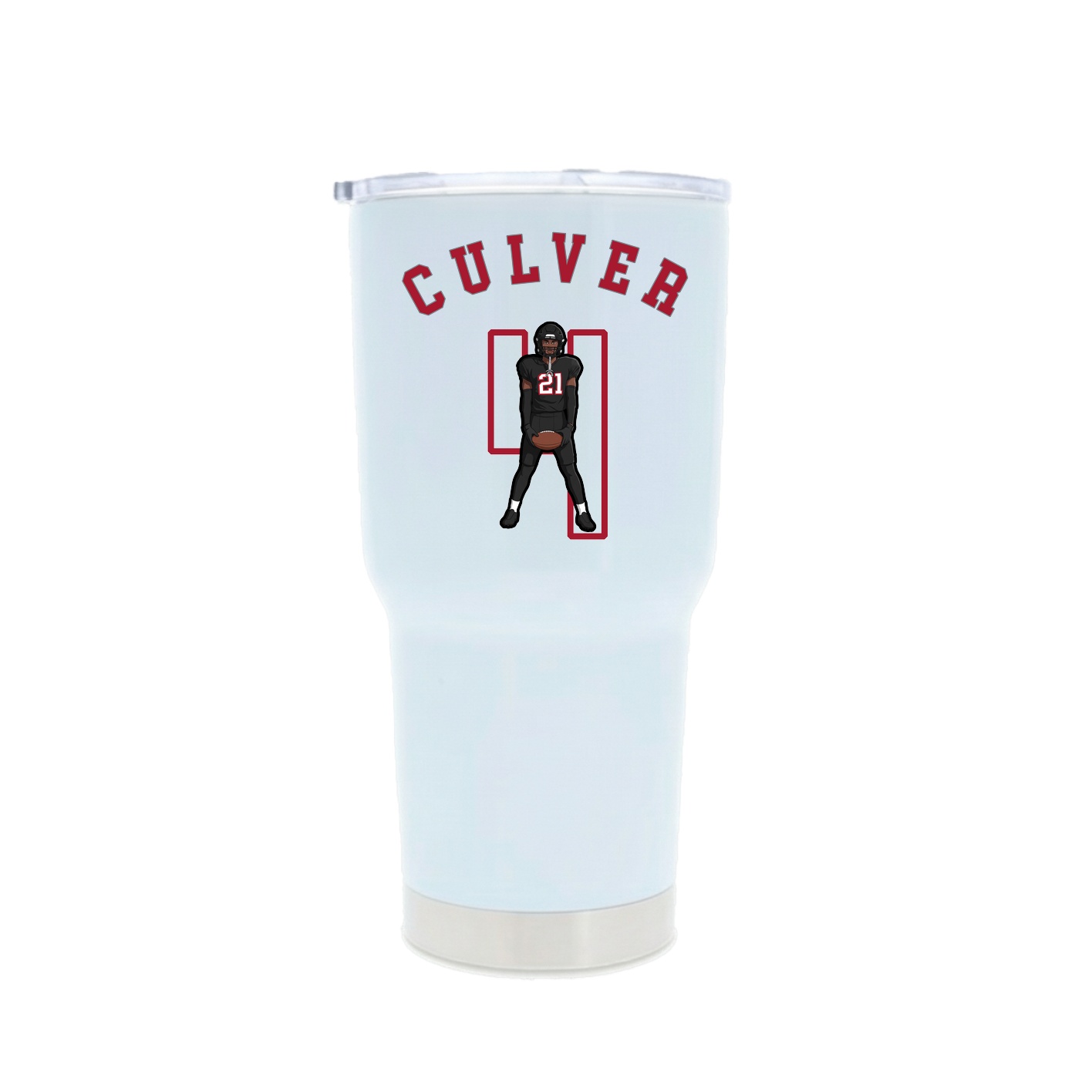 30oz Stainless Steel Tumbler — Shirsey Arch in White