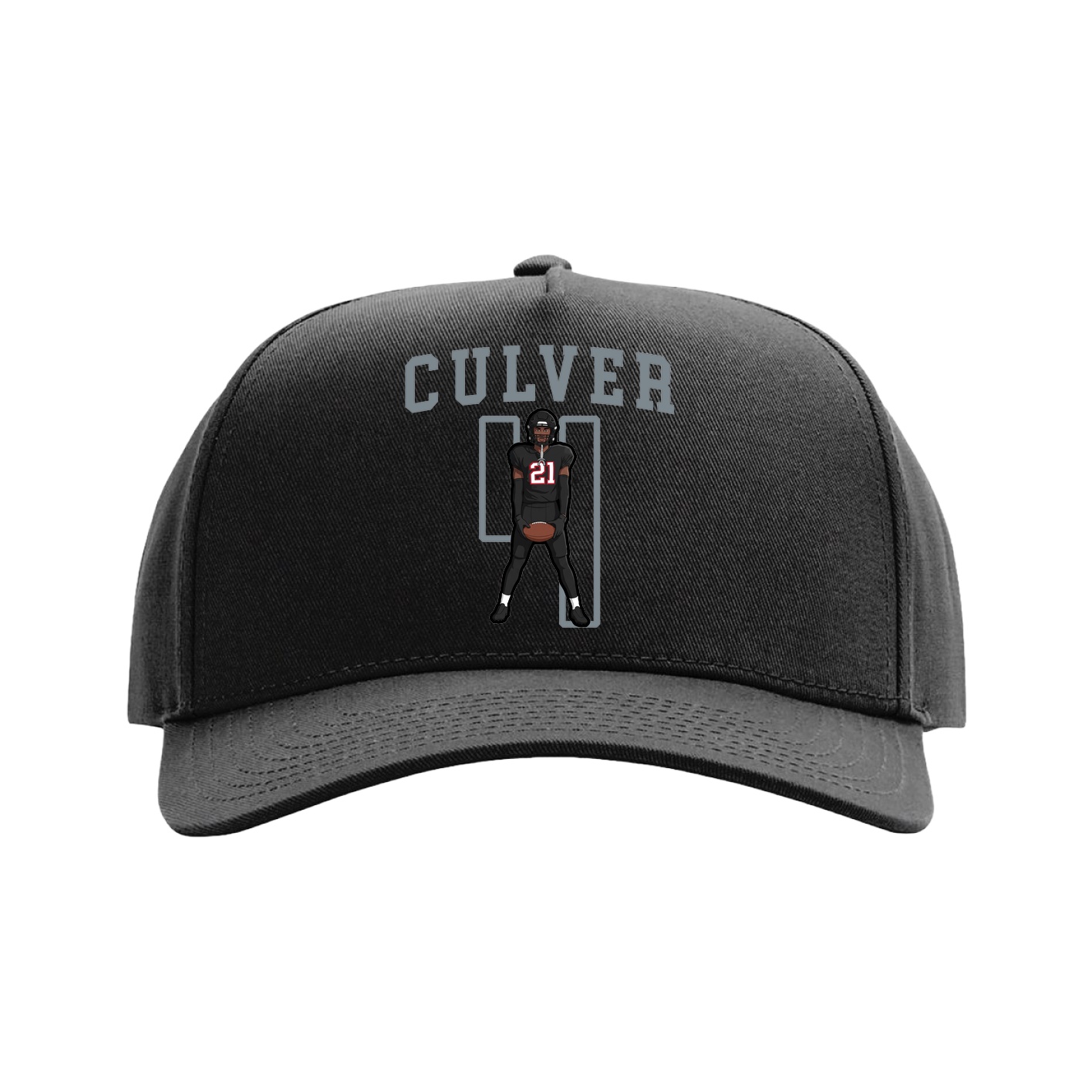 Full Fabric Five-Panel Champ Cap — Shirsey in Black