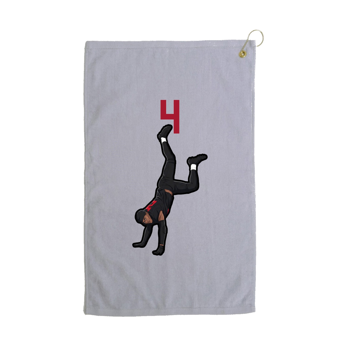 Golf Towel — Number Top in Grey