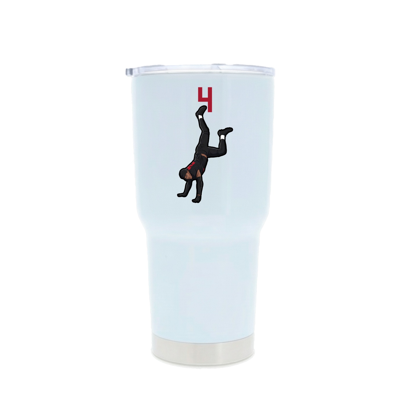 30oz Stainless Steel Tumbler — Number Top in White