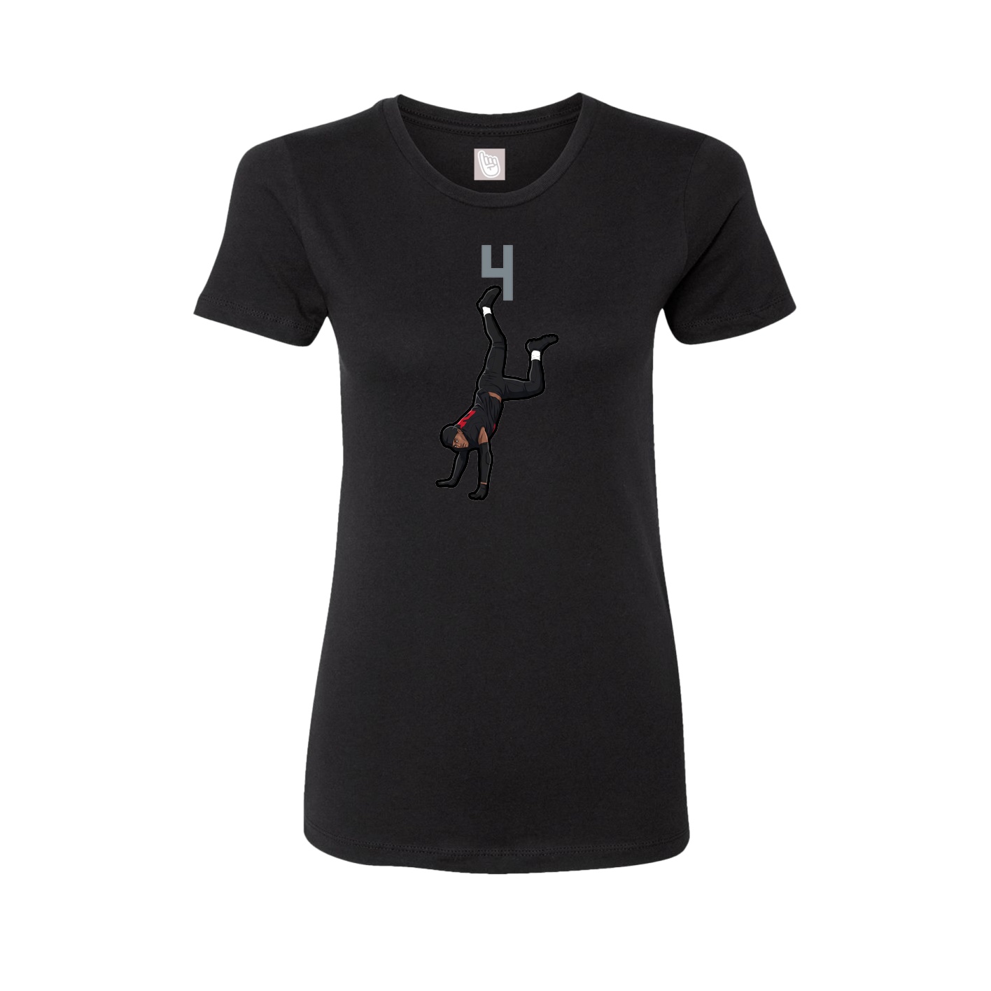 Womens Tee — Number Top in Black
