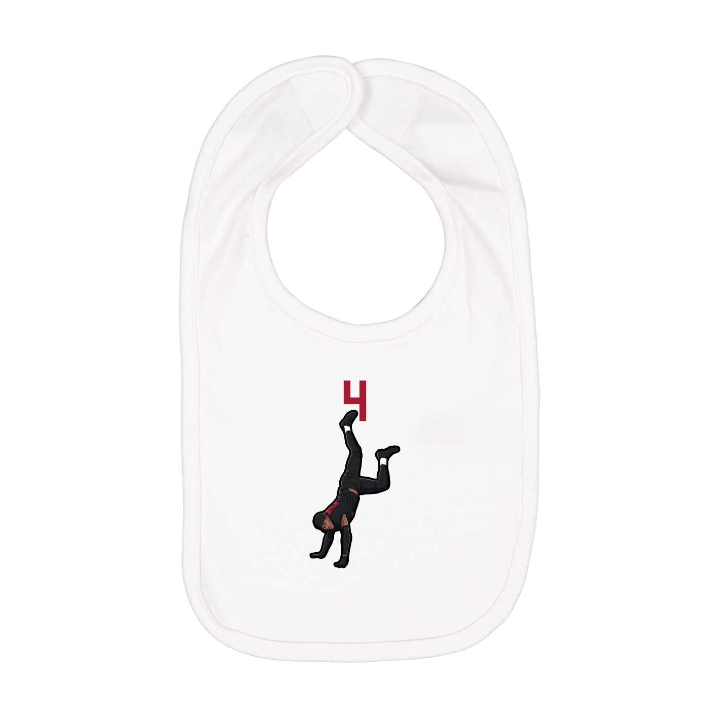Infant Bib — Number Top in White