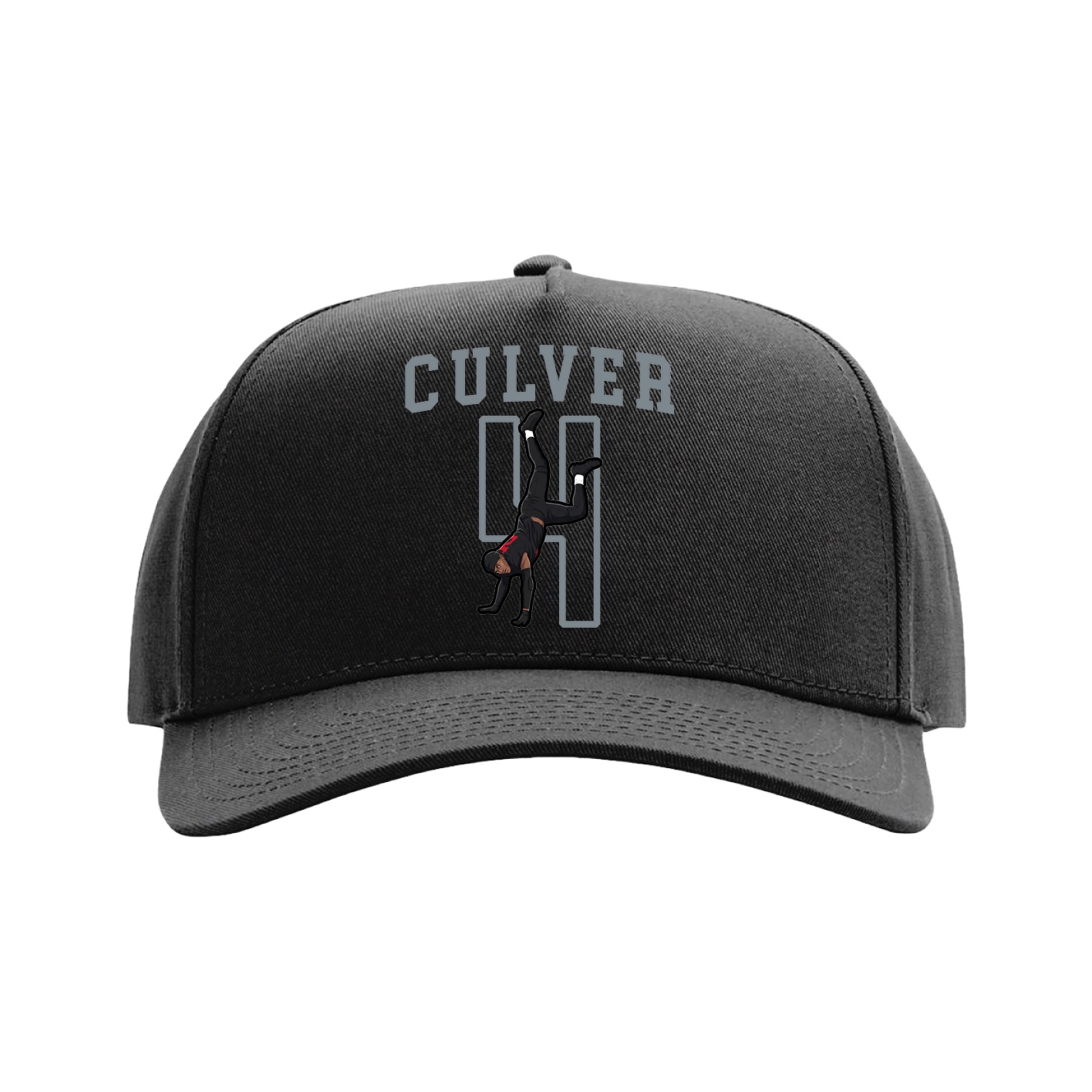 Full Fabric Five-Panel Champ Cap — Shirsey in Black