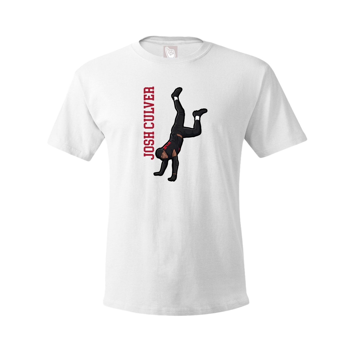 Tee — Name Vertical in White