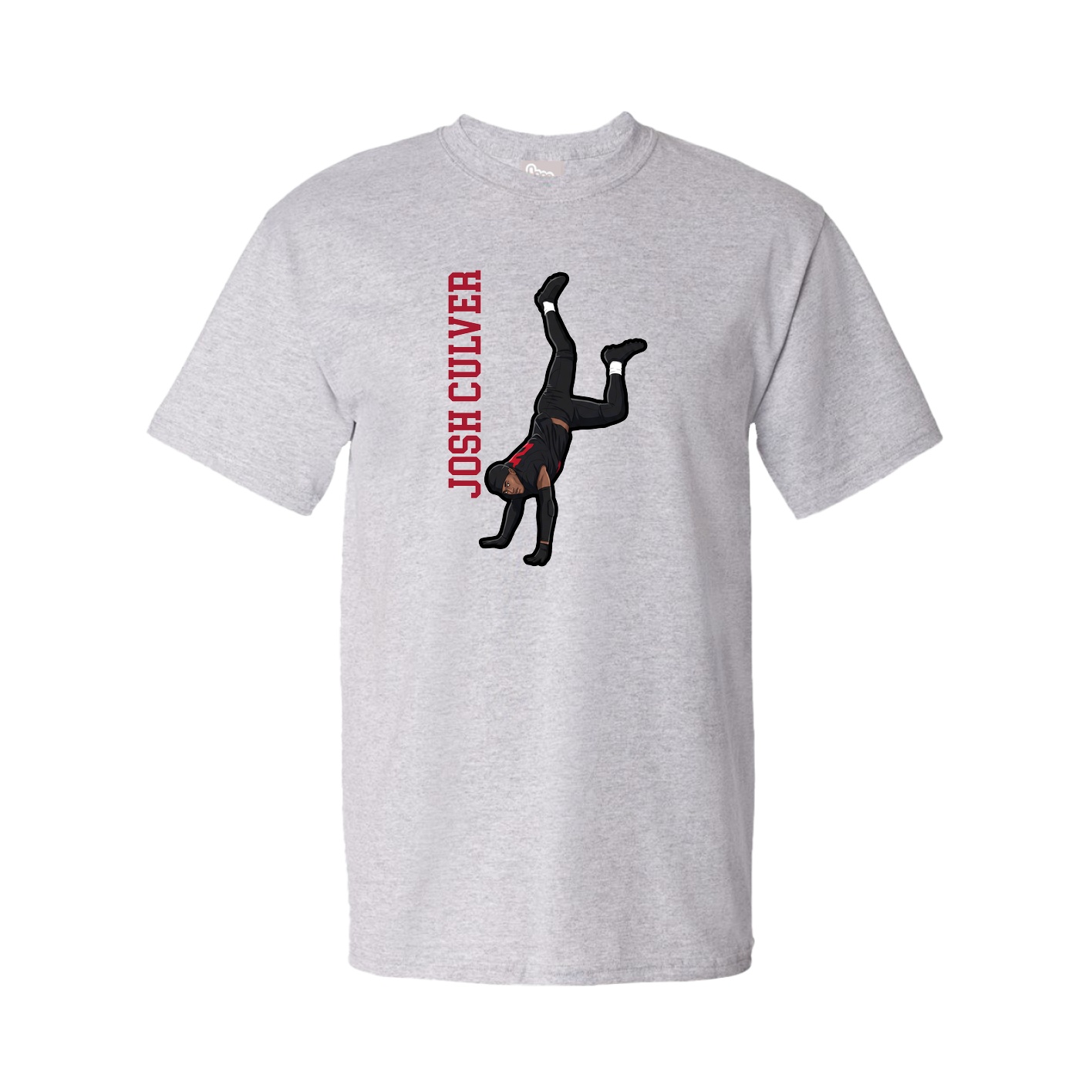 Youth Tee — Name Vertical in Grey