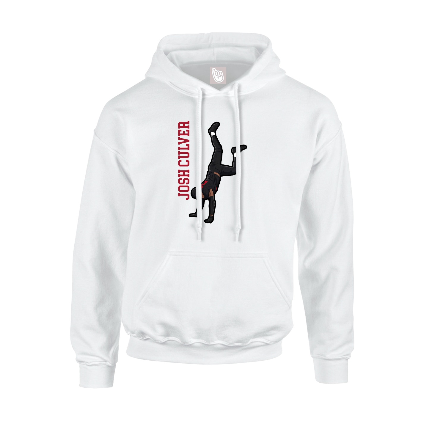 Youth Hoodie — Name Vertical in White