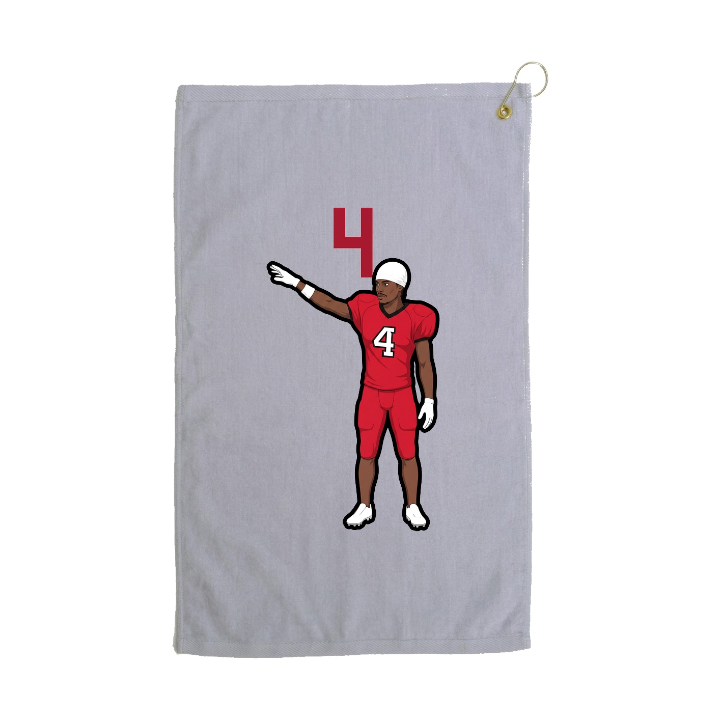 Golf Towel — Number Top in Grey