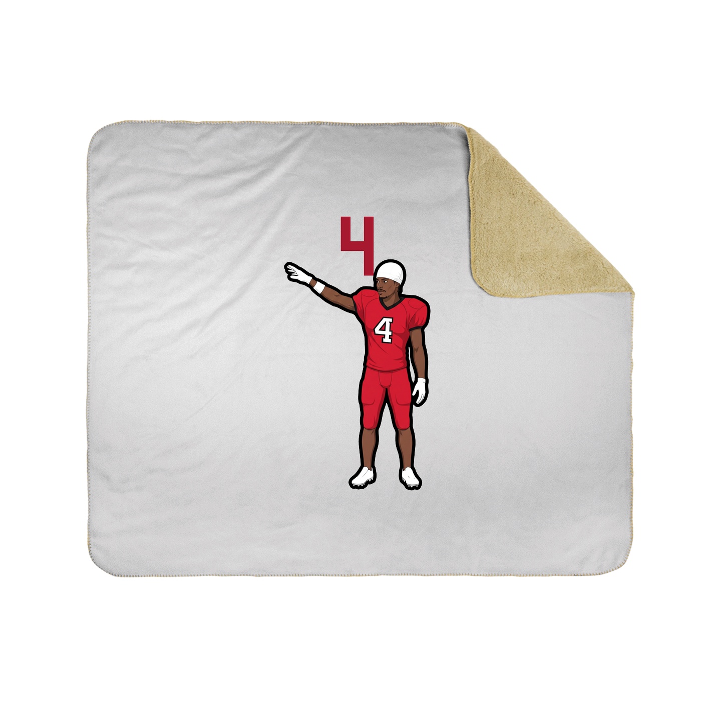 Throw Blanket — Number Top in White