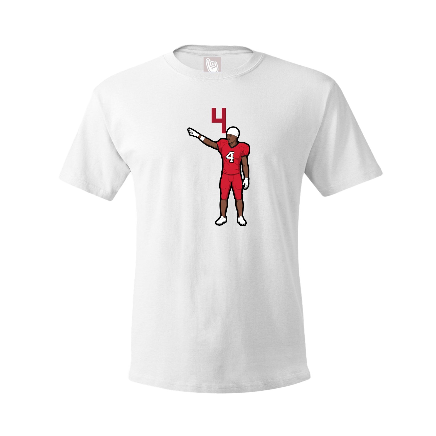 Youth Tee — Number Top in White
