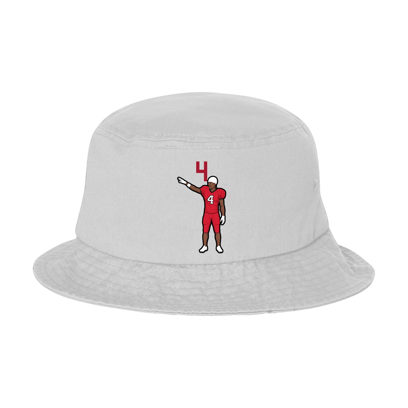 Bucket Cap — Number Top in White