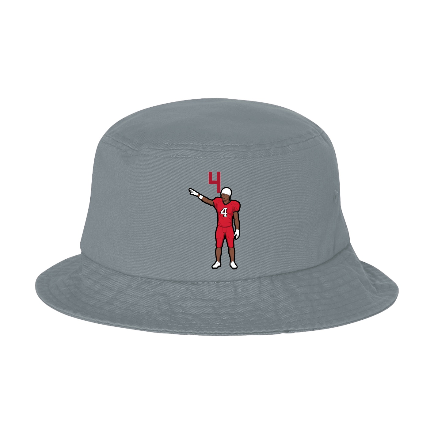 Bucket Cap — Number Top in Grey