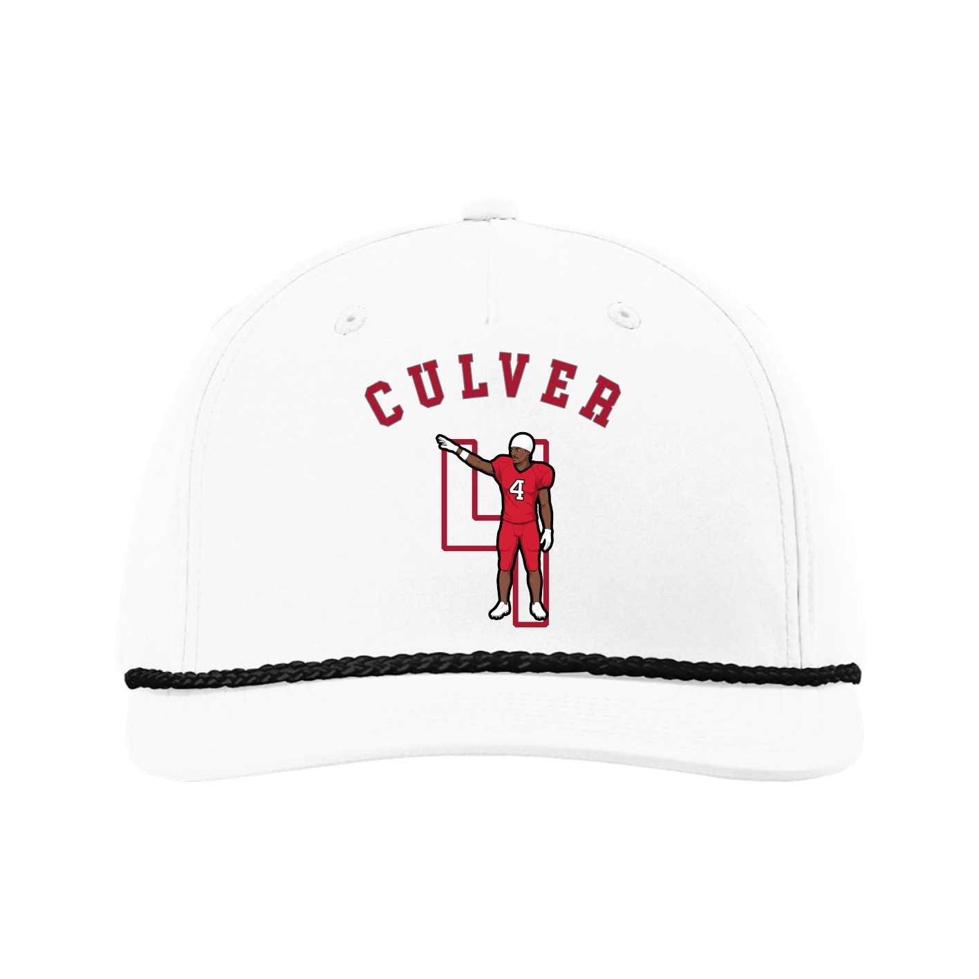 Five-Panel Classic Rope Cap — Shirsey Arch in White