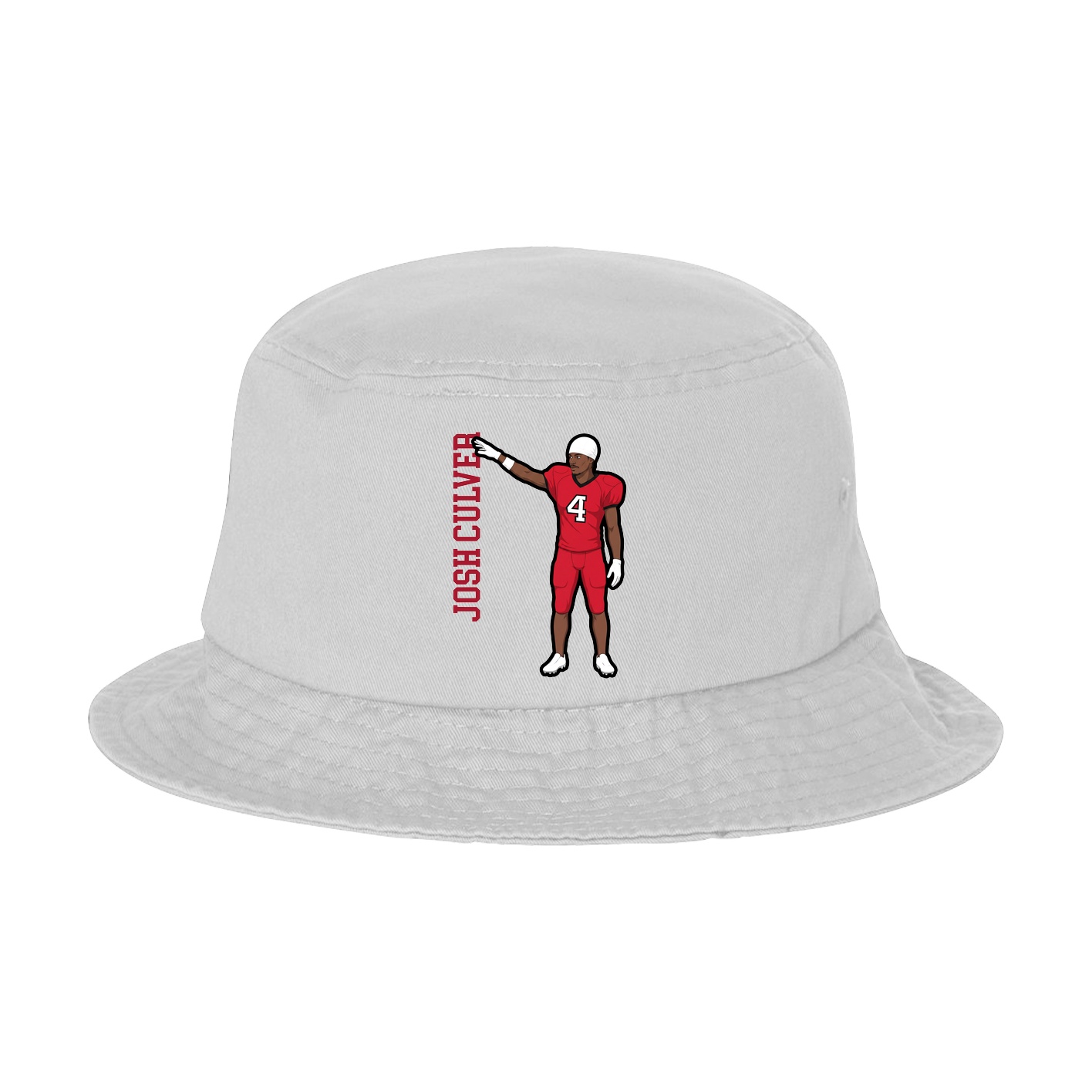 Bucket Cap — Name Vertical in White