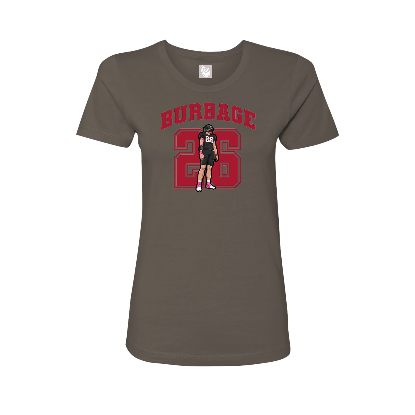 Fitted Women's Tee — Number in Grey