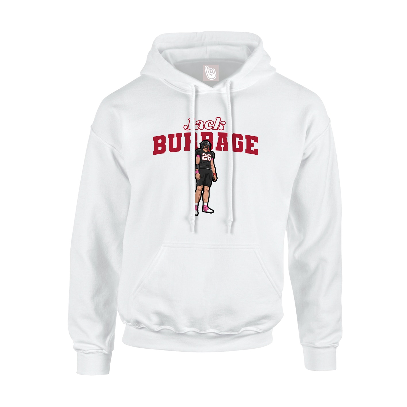 Hoodie — Name Arch in White