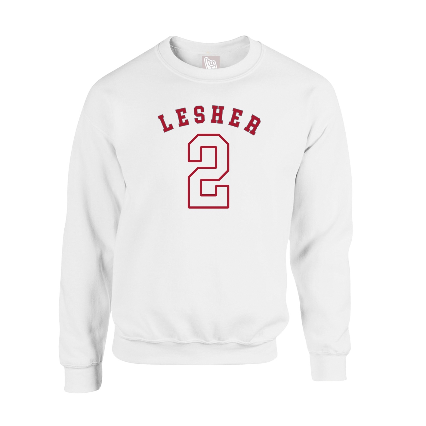 Fleece Crew — Shirsey Arch in White
