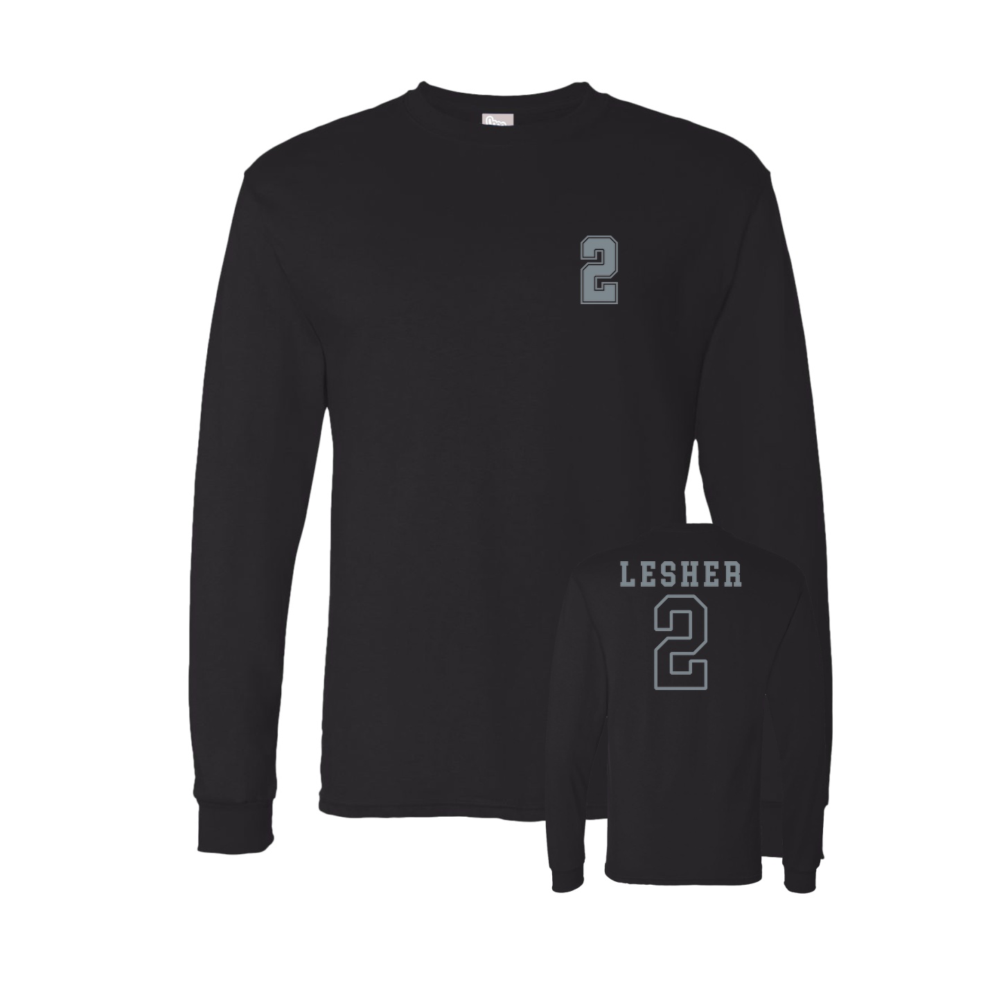 Long Sleeve Tee — Chest Back in Black