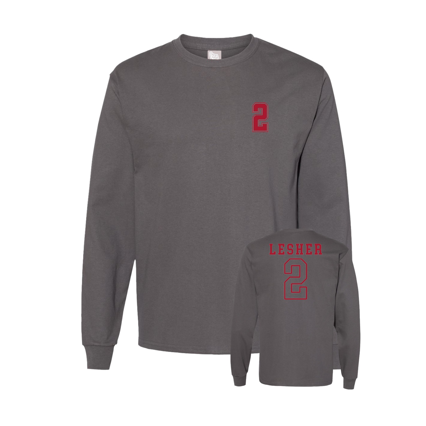 Long Sleeve Tee — Chest Back in Grey