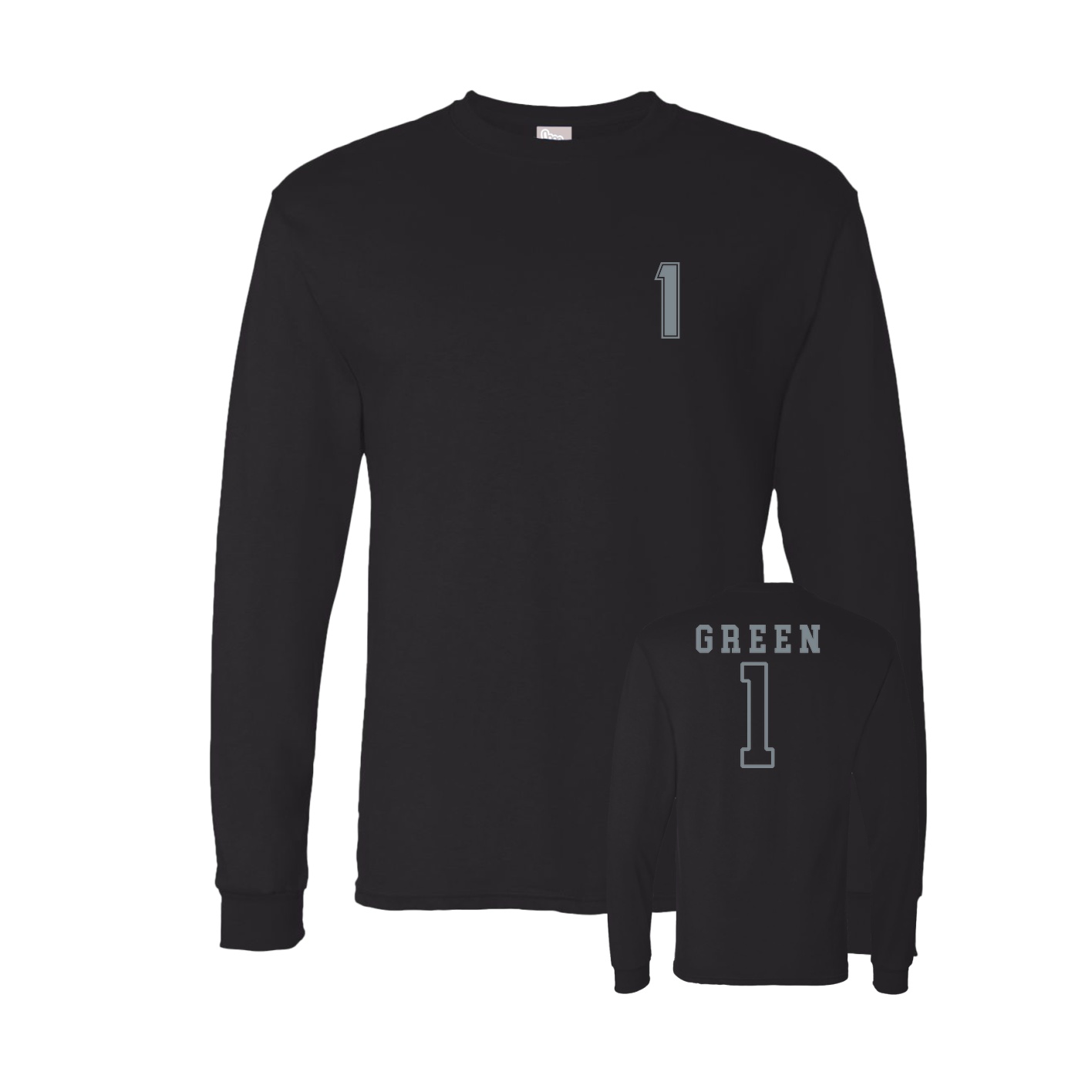 Long Sleeve Tee — Chest Back in Black