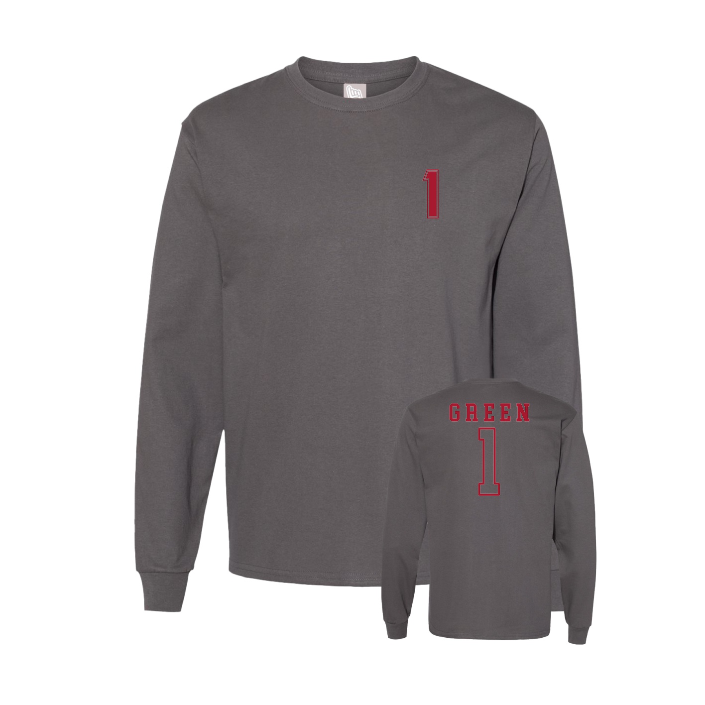 Long Sleeve Tee — Chest Back in Grey