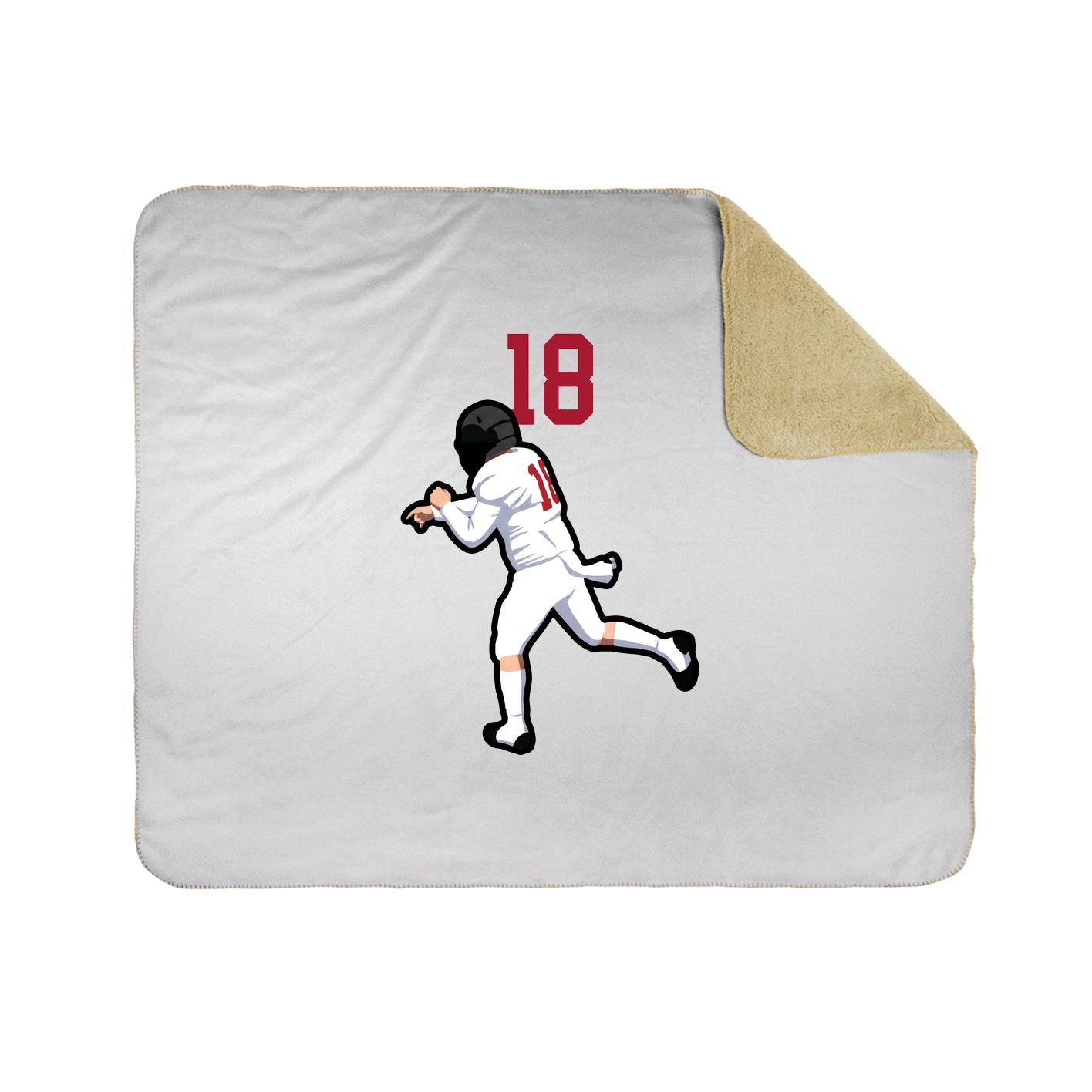 Throw Blanket — Number Top in White