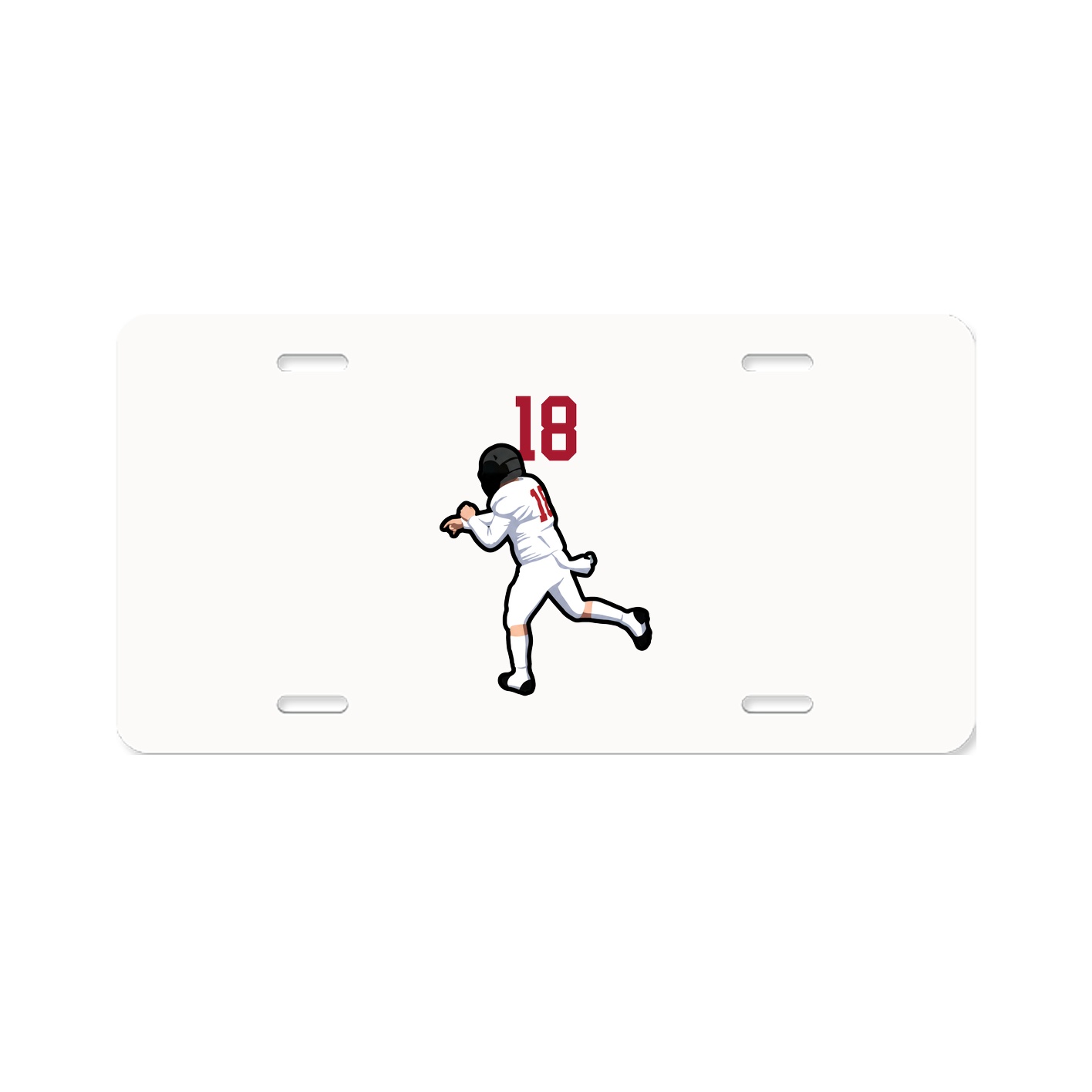 License Plate — Number Top in Classic