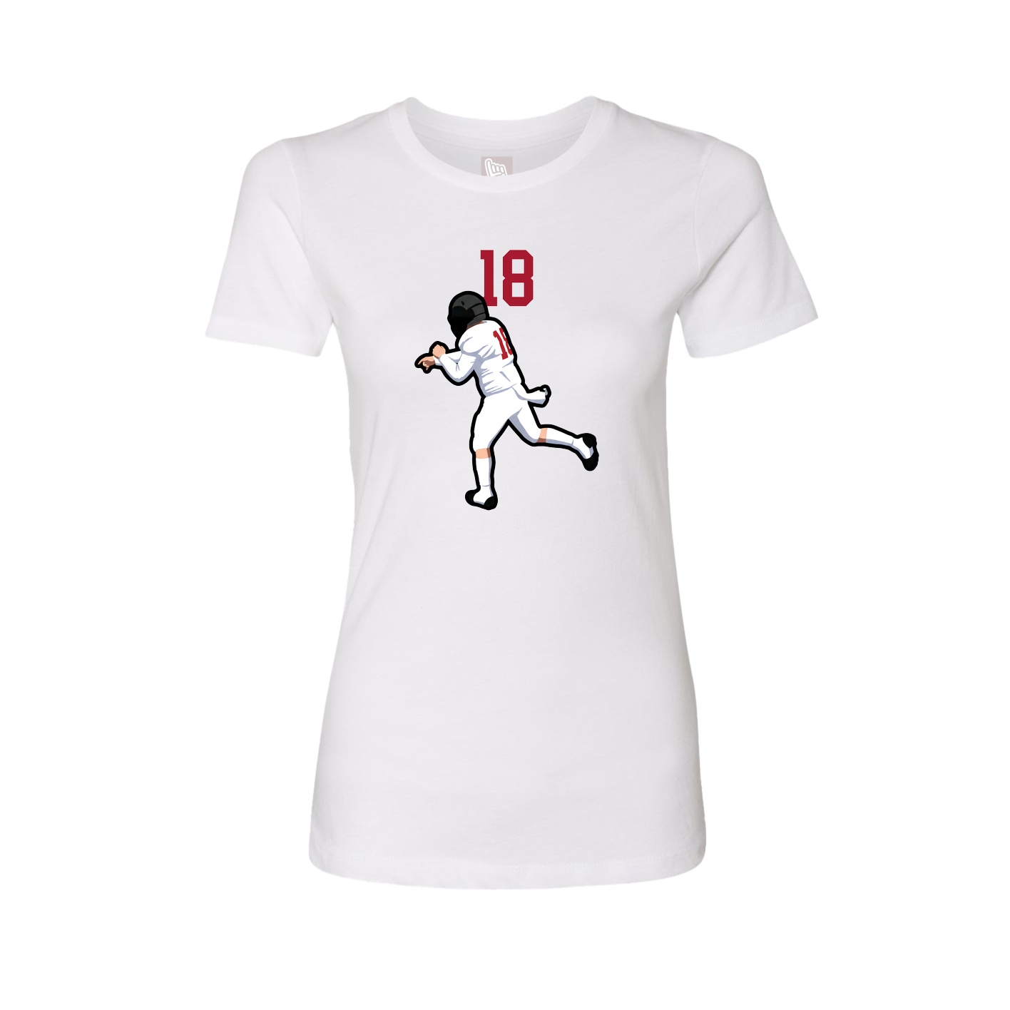 Fitted Women's Tee — Number Top in White