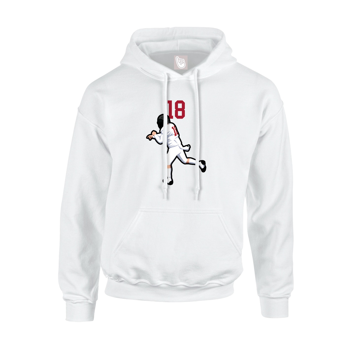 Hoodie — Number Top in White