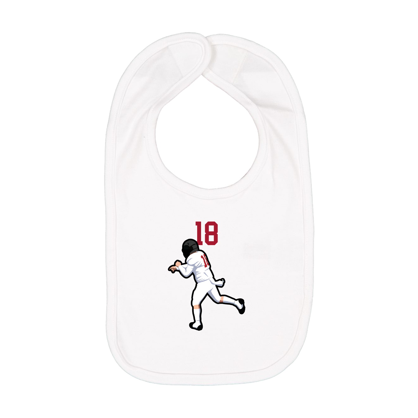 Infant Bib — Number Top in White