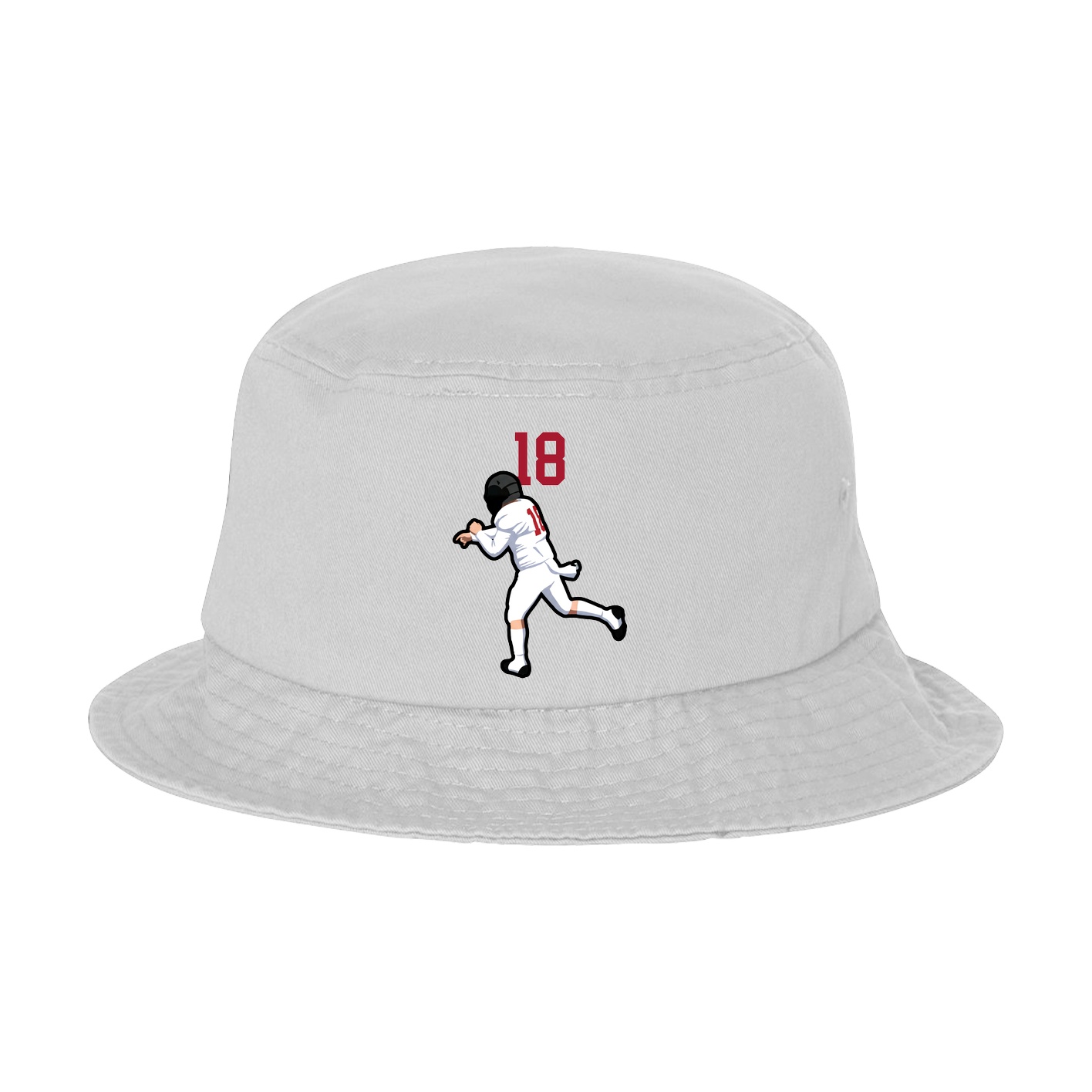Bucket Cap — Number Top in White