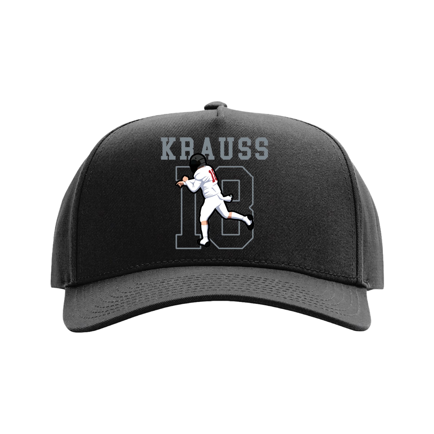 Full Fabric Five-Panel Champ Cap — Shirsey in Black