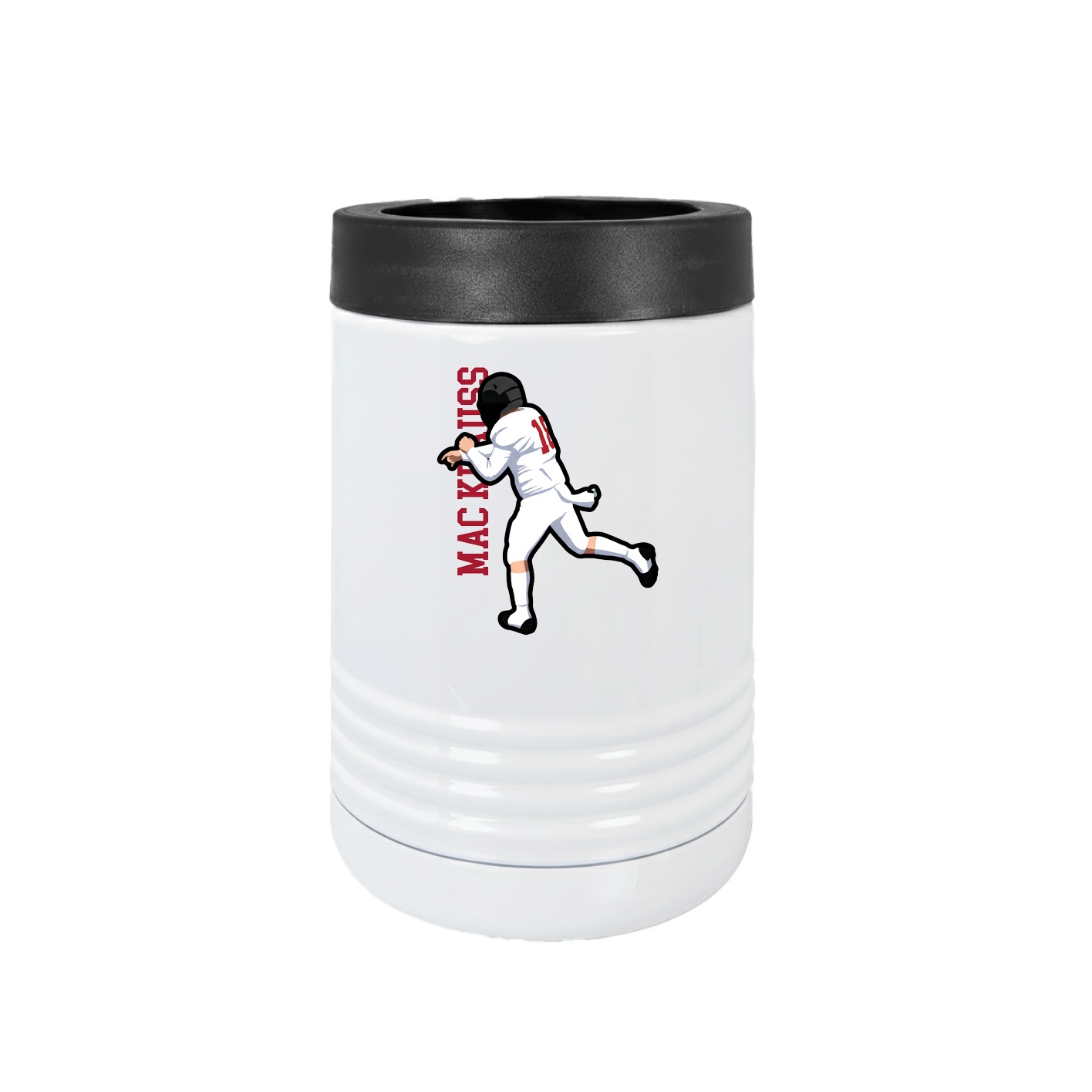 Beverage Holder — Name Vertical in White