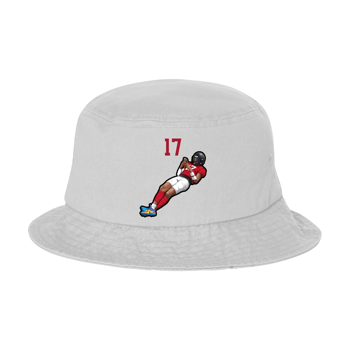 Bucket Cap — Number Top in White