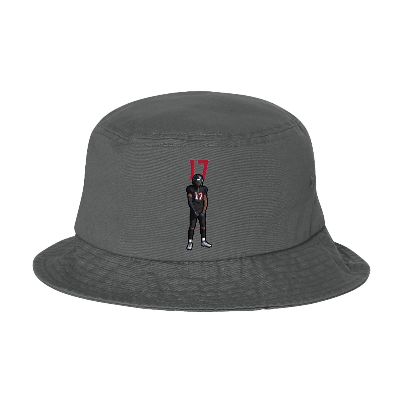 Bucket Cap — Number Top in Grey